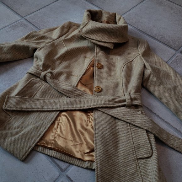 Ladies "Tulle" [Golden] Fall Peacoat - Picture 1 of 4